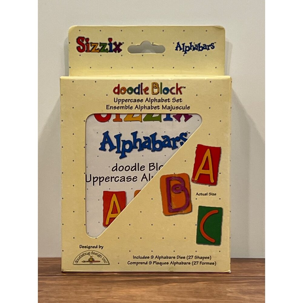 USED ONCE Sizzix Upercase Doodle Block Alphabet Die Set 38-0982
